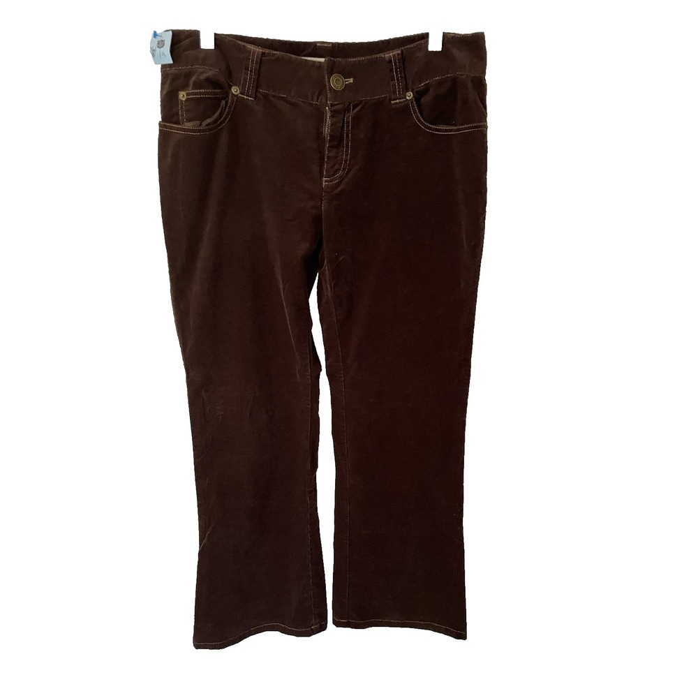 Michael Kors Womens Brown Corduroy Wide Leg Pants 10P Petite Casual